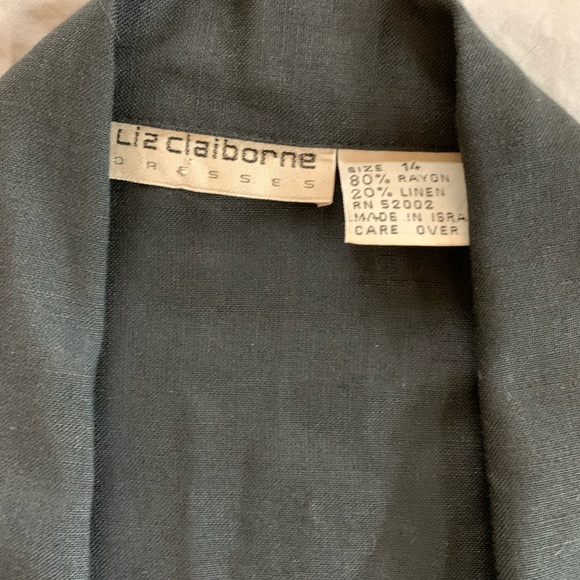 Vintage 90’s Black Oversized Double Breasted Blazer 14 Linen Blend - Picture 5 of 9